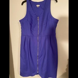 Super Cute Purple Zipper Dress